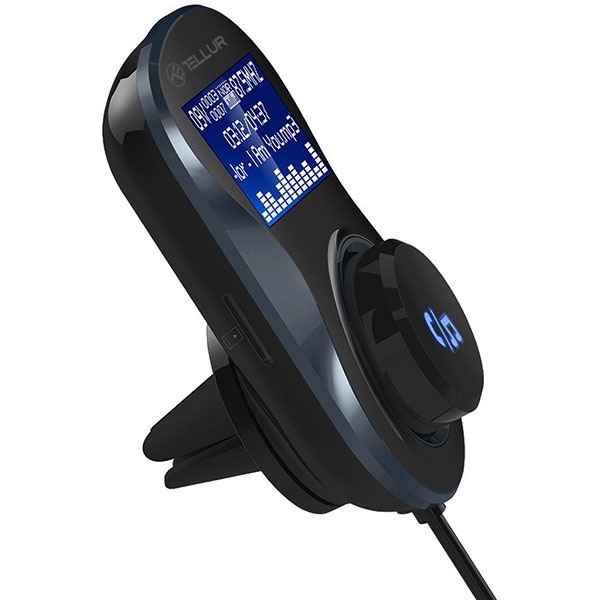 Modulator FM TELLUR TLL622031, Bluetooth, MicroSD, USB, MP3, negru