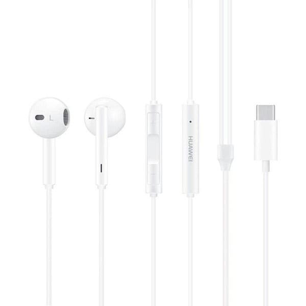 Casti HUAWEI CM33 Classic 55030088, Cu Fir, In-Ear, Microfon, Type C, alb