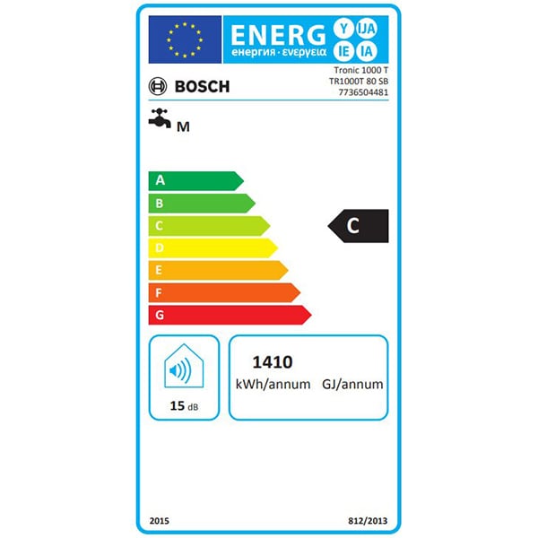 Boiler electric BOSCH TR1000T 80 SB, 80l, 2000W, alb