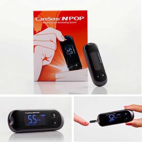 Glucometru CARESENS N POP + 100 teste, negru