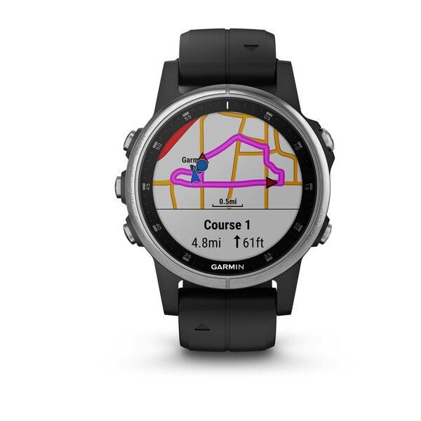 Smartwatch GARMIN Fenix 5S Plus Android/iOS, silicon, Silver/Black