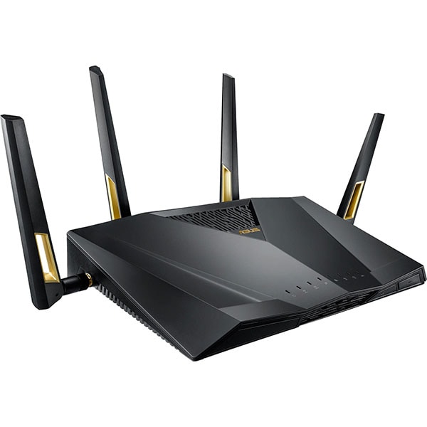 Router Wireless Gigabit ASUS RT-AX88U, Wi-Fi 6, Dual-Band 1148 + 4804 Mbps, USB 3.0, negru
