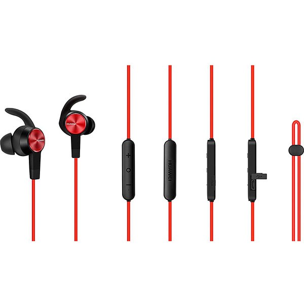 Casti HUAWEI AM61 Sport Lite, Bluetooth, In-Ear, Microfon, rosu
