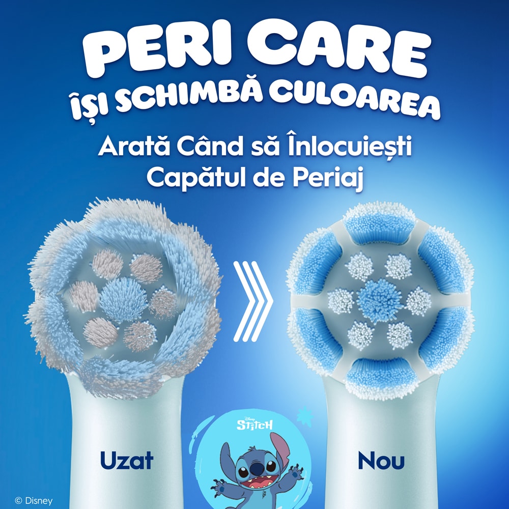 Rezerve periuta de dinti ORAL-B iO Kids Disney Stitch, 4buc, albastru