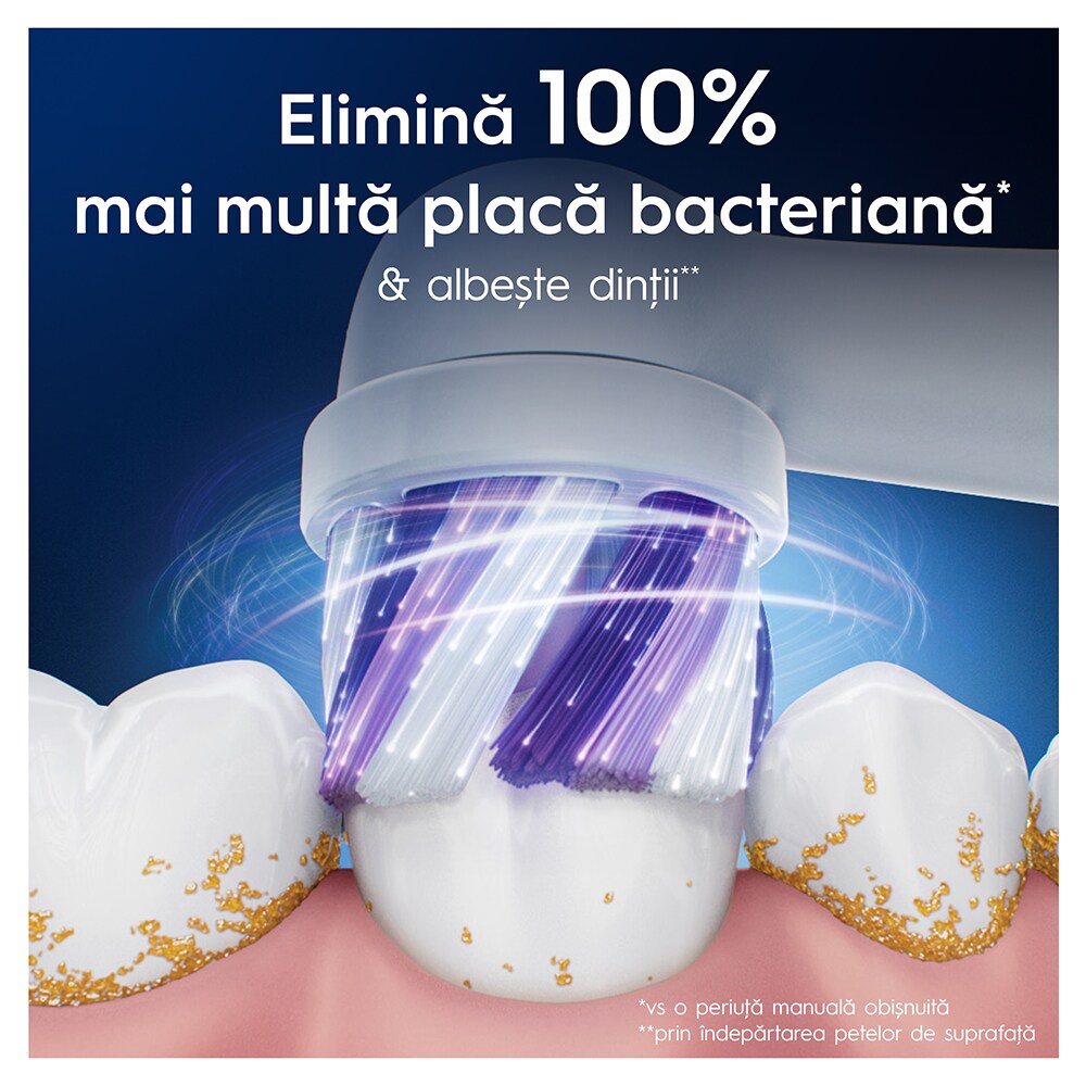 Rezerve periuta de dinti ORAL-B iO Radiant White, 2 buc, alb