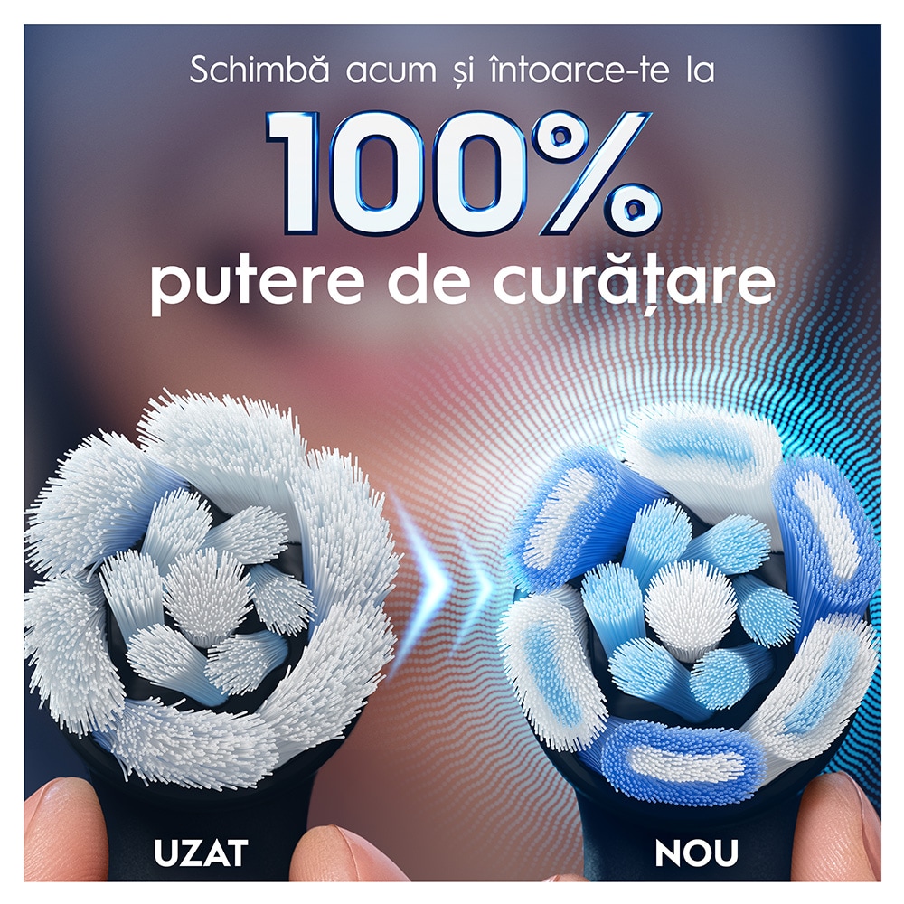 Rezerve periuta de dinti electrica ORAL-B iO Ultimate Clean, 4buc, negru
