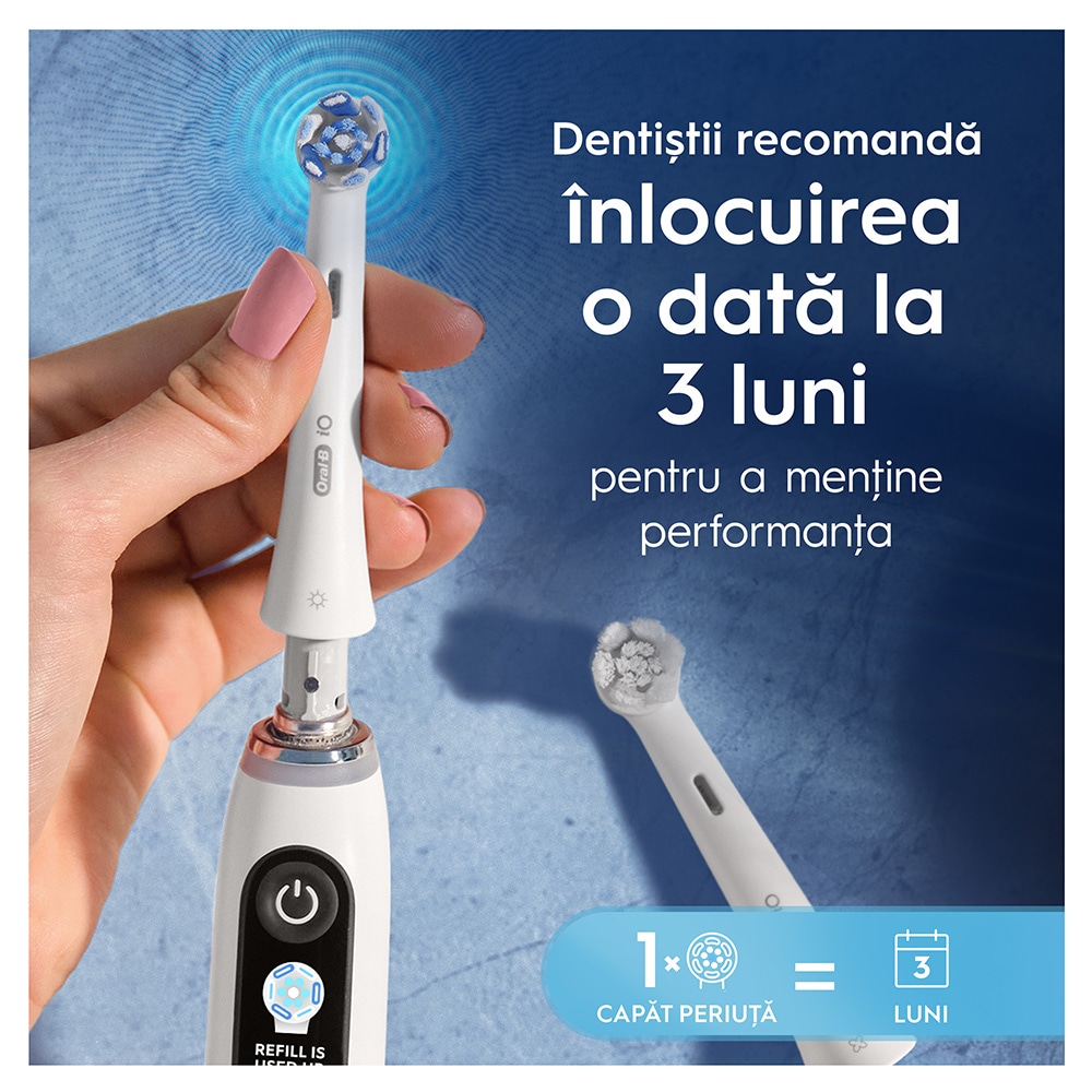 Rezerve periuta de dinti electrica ORAL-B iO Ultimate Clean, 2buc, alb
