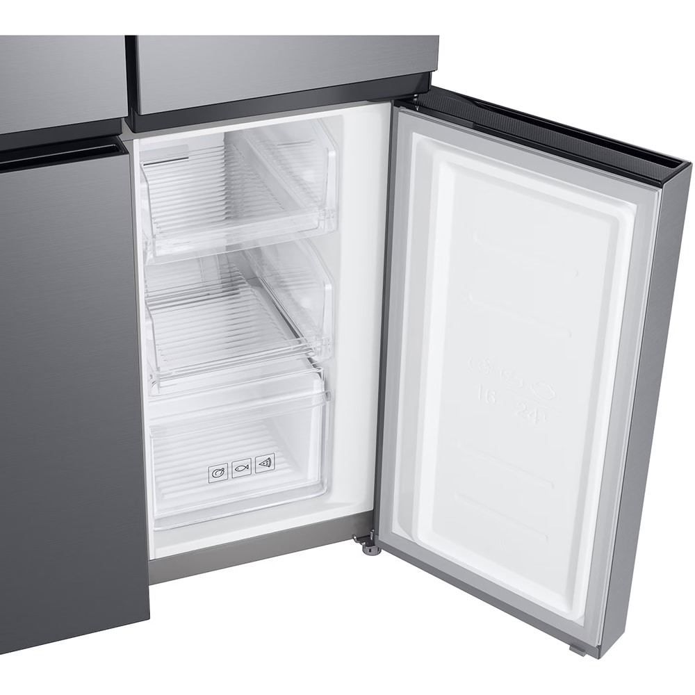 Side by Side SAMSUNG RF48A400EM9/EO, No Frost, 488 l, H 177.5 cm, Clasa E, argintiu