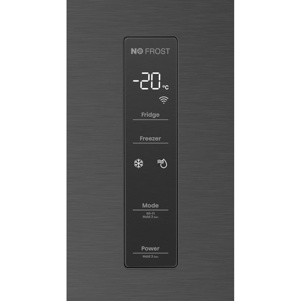 Side by Side HISENSE RF632N4AFE1, Total No Frost, 485 l, H 200 cm, Clasa E, Wi-Fi, negru
