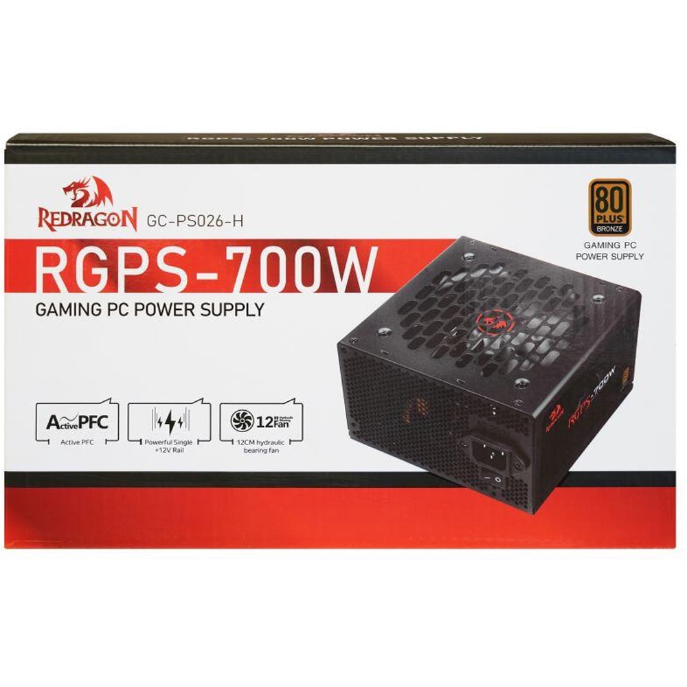 Sursa de alimentare REDRAGON RGPS-700W, 700W, 140mm, 80 PLUS Bronze