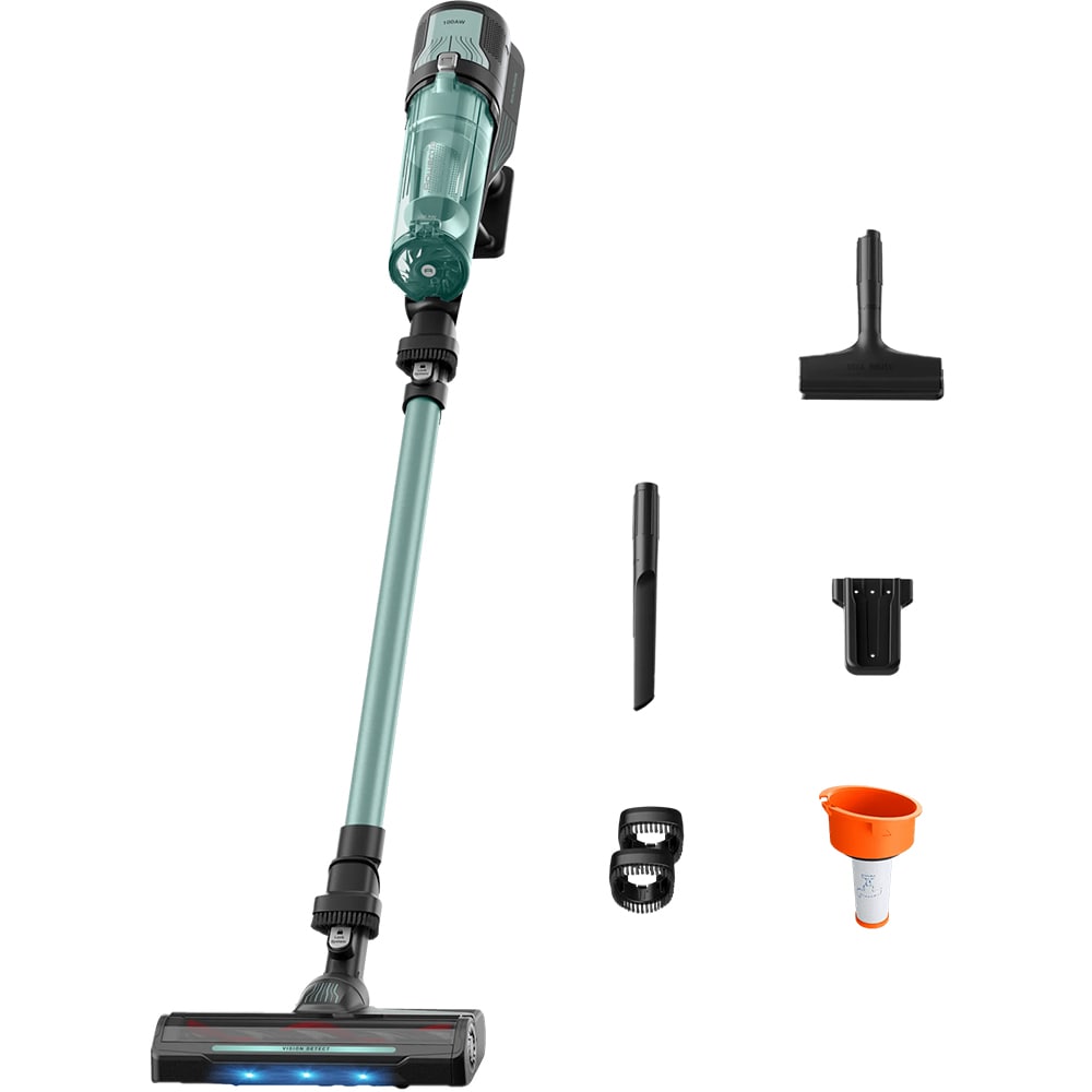 Aspirator vertical ROWENTA X-Force 8.80 RH1833E0, 0.44l, 18.5V, autonomie max 45 min, verde-negru
