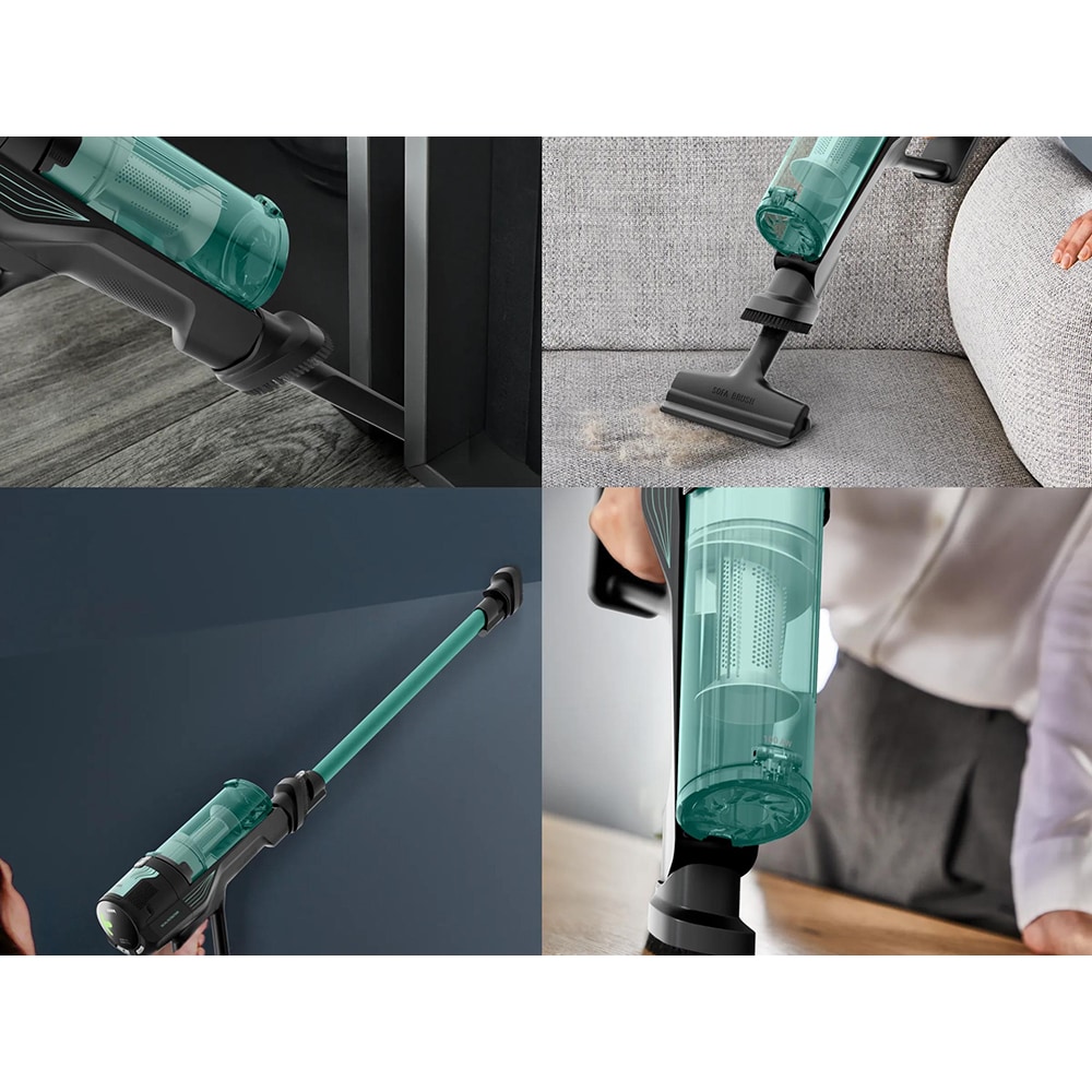 Aspirator vertical ROWENTA X-Force 8.80 RH1833E0, 0.44l, 18.5V, autonomie max 45 min, verde-negru