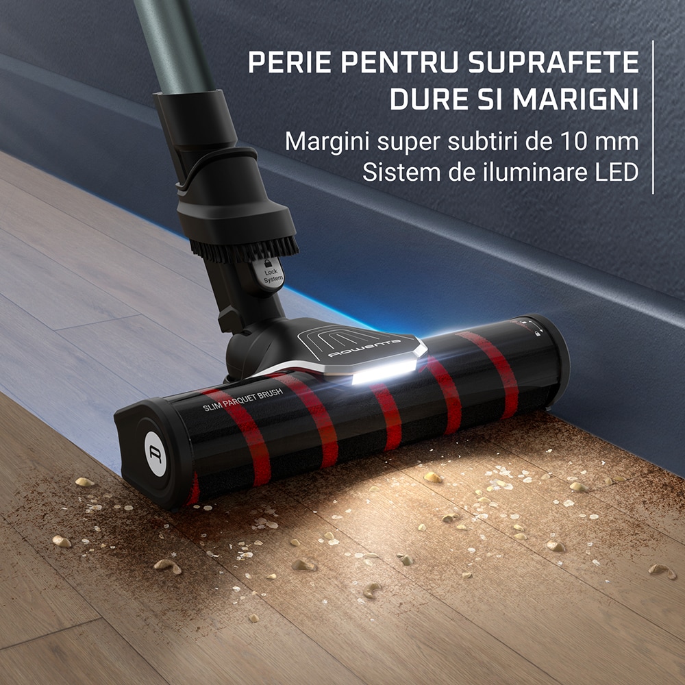 Aspirator vertical ROWENTA X-Force Flex 9.60 Allergy RH2098WO, 0.45l, autonomie max 45 min, rosu-negru