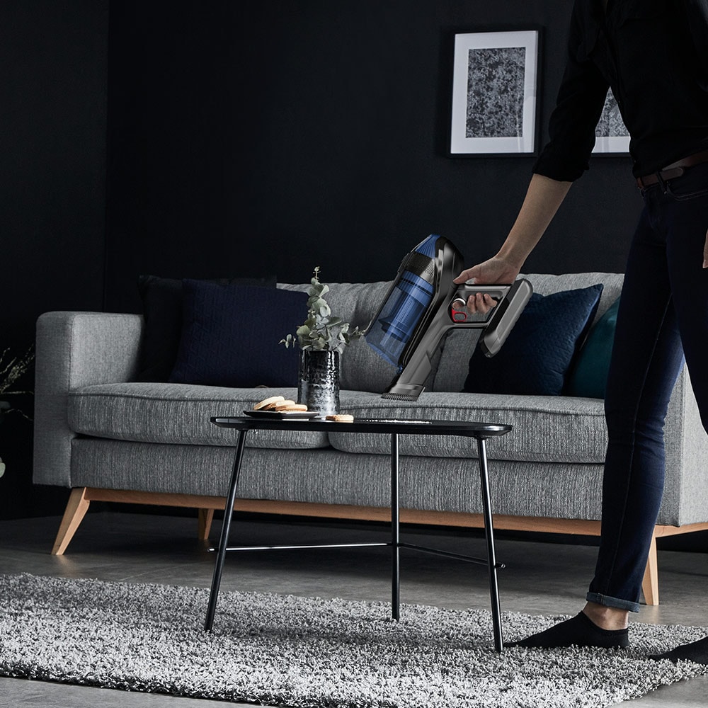 Aspirator vertical ROWENTA X-Force Flex 12.60 Aqua RH98C8WO, 0.9l, 25.2V, autonomie max 45 min, albastru-negru