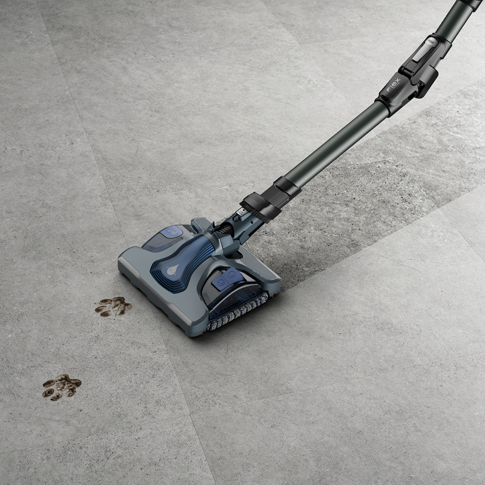 Aspirator vertical ROWENTA X-Force Flex 12.60 Aqua RH98C8WO, 0.9l, 25.2V, autonomie max 45 min, albastru-negru