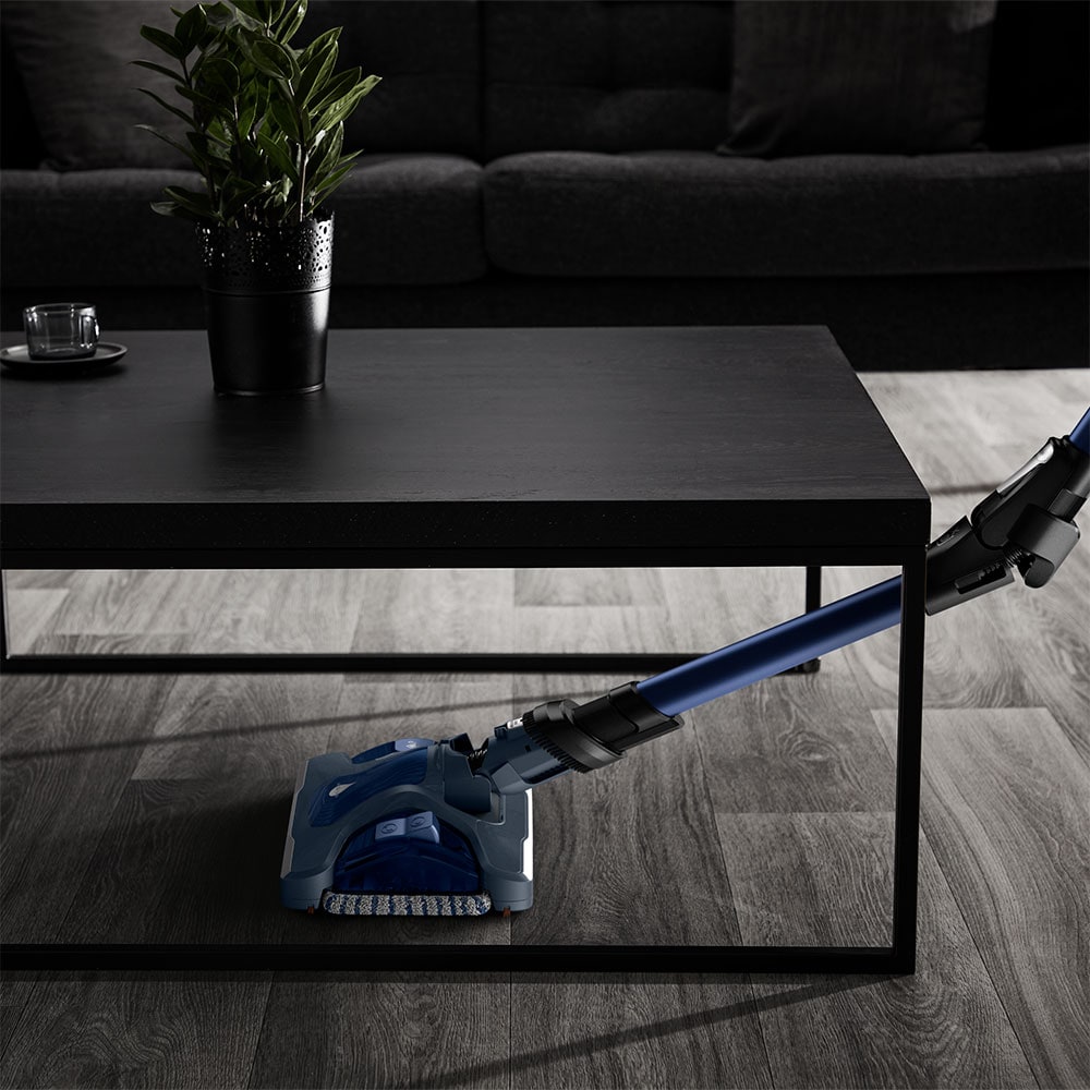 Aspirator vertical ROWENTA X-Force 14.6 Auto Aqua RH99C0WO, 0.9l, 32.4V, autonomie max 70 min, albastru-negru
