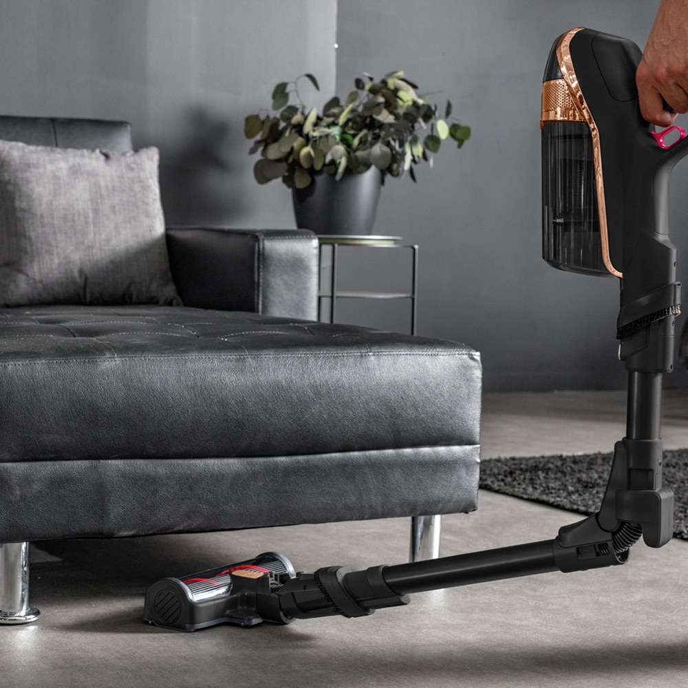 Aspirator vertical ROWENTA X-Force Flex 15.6 RH99G1WO, 0.9l, 32.4V, autonomie max 80 min, negru-maro