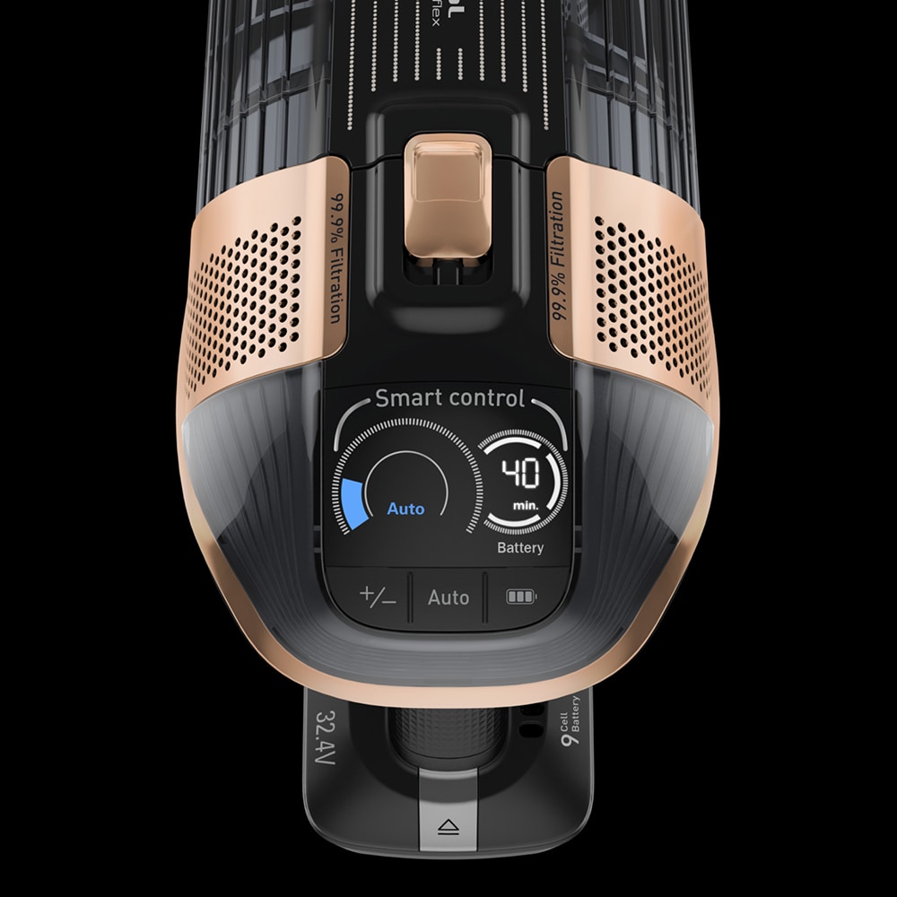 Aspirator vertical ROWENTA X-Force Flex 15.6 RH99G1WO, 0.9l, 32.4V, autonomie max 80 min, negru-maro