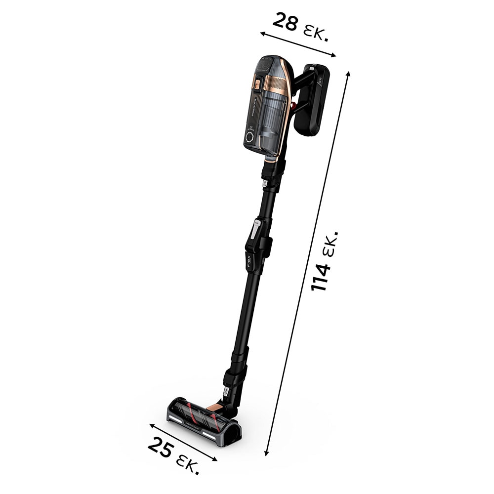 Aspirator vertical ROWENTA X-Force Flex 15.60 Aqua RH99G3WO, 0.9l, 32.4V, autonomie max 80 min, negru