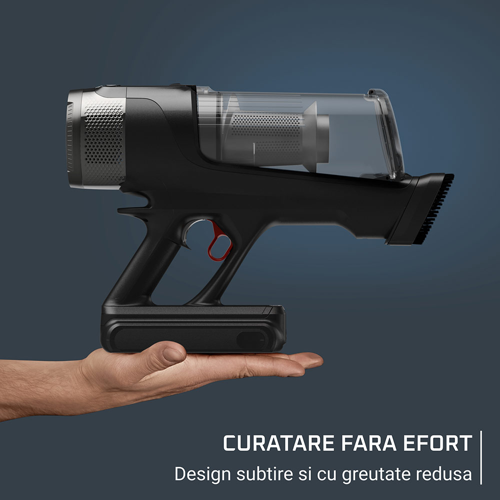 Aspirator vertical ROWENTA X-Force Flex Complete 13.60 RH9A55E0, 0.65l, 25.9V, autonomie max 60 min, argintiu-negru