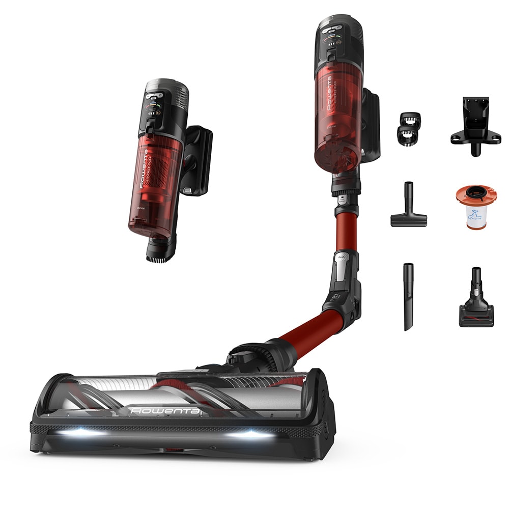 Aspirator vertical ROWENTA X-Force Flex 13.60 RH9A73WO, 0.65l, 25.9V, autonomie max 60 min, rosu-negru