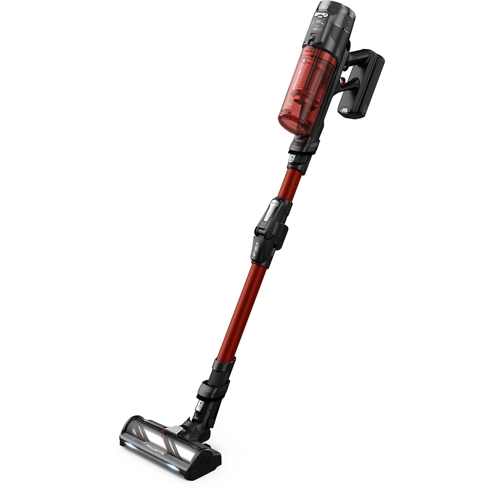Aspirator vertical ROWENTA X-Force Flex 13.60 RH9A73WO, 0.65l, 25.9V, autonomie max 60 min, rosu-negru