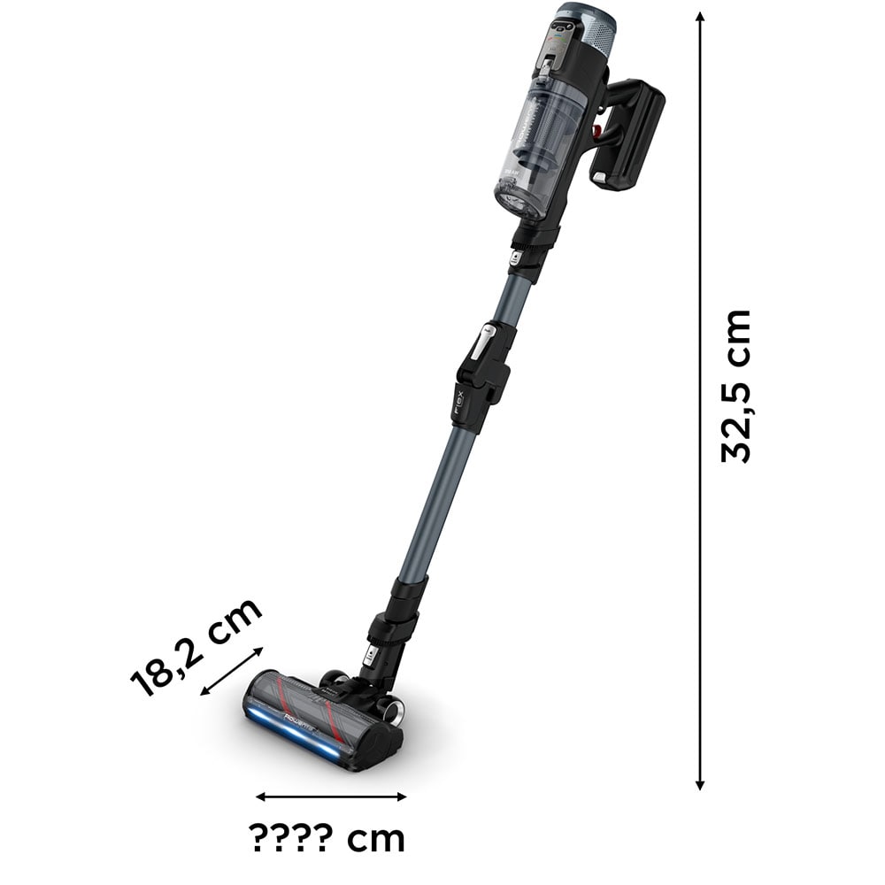 Aspirator vertical ROWENTA X-Force Flex 16.60 RH9C71E0, 0.65l, 25.2V, autonomie max 120 min, negru
