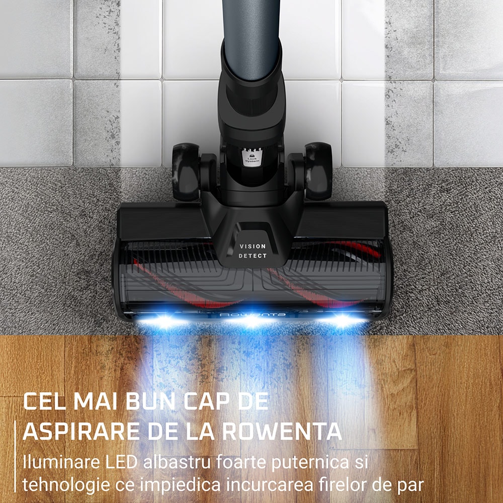 Aspirator vertical ROWENTA X-Force Flex 16.60 RH9C71E0, 0.65l, 25.2V, autonomie max 120 min, negru