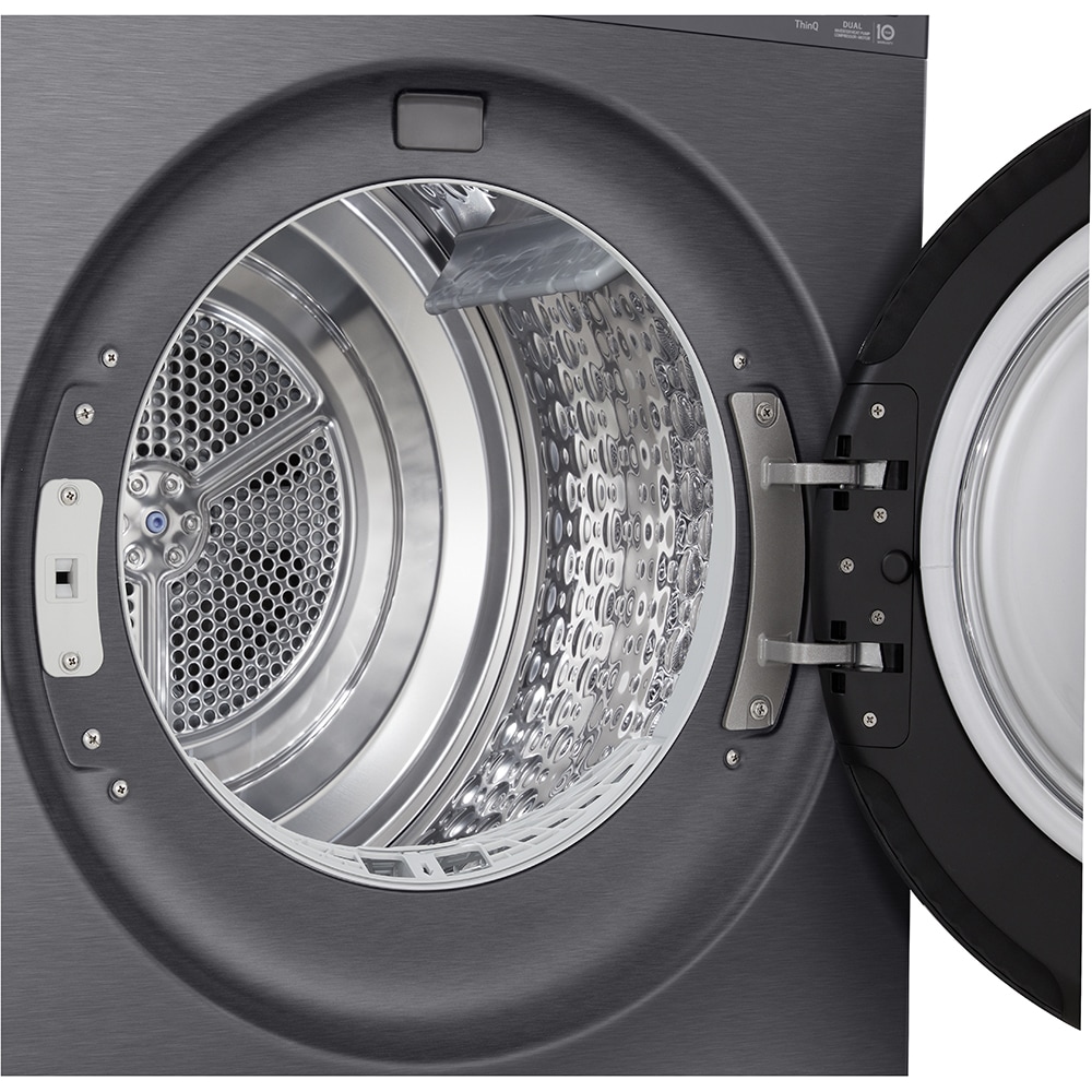 Uscator de rufe LG RHX5009TBB, ThinQ, Pompa de caldura, 9 kg, 12 programe, Clasa B, negru