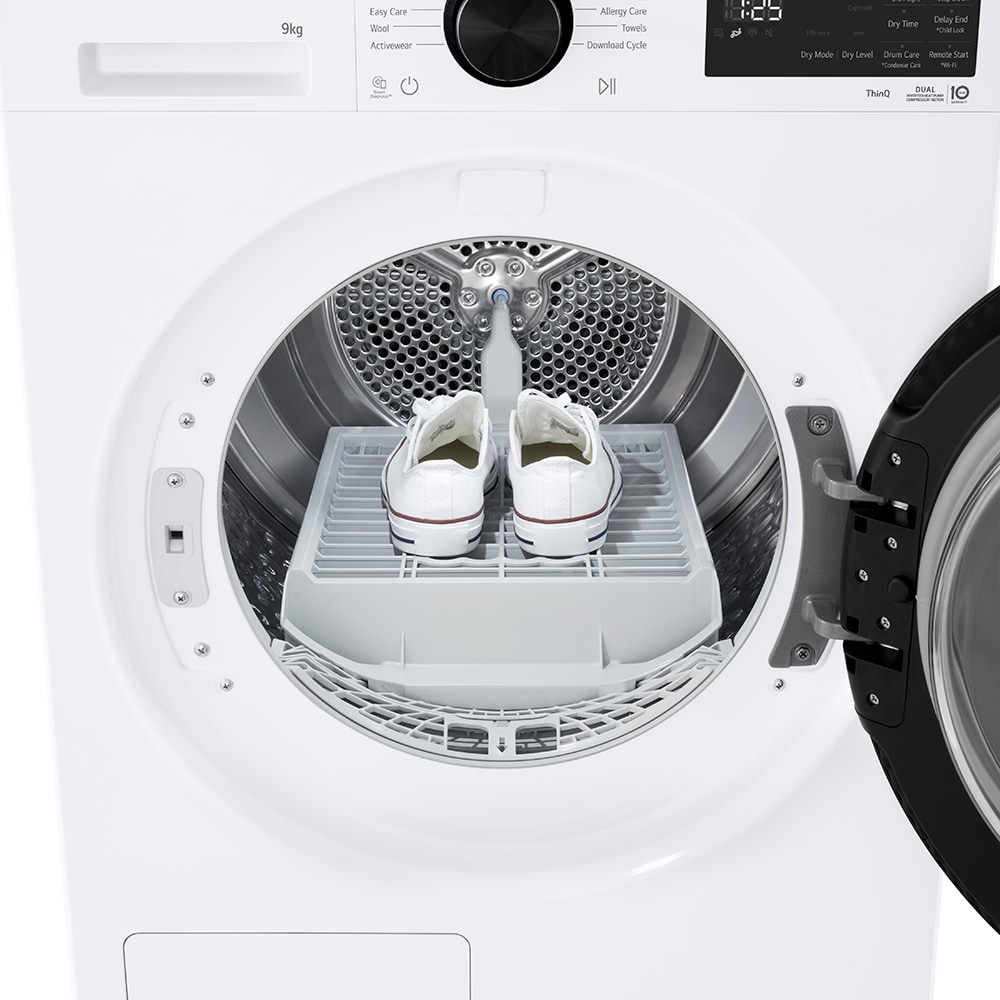 Uscator de rufe LG RHX5009TLB, ThinQ, Pompa de caldura, 9 kg, 12 programe, Clasa B, alb