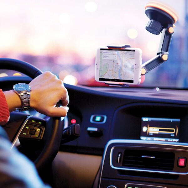 Suport auto universal PROMATE riseMount, parbriz, Orange