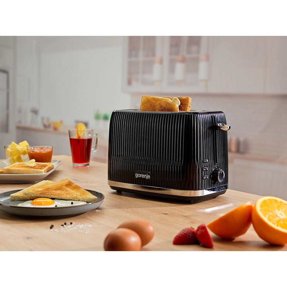 Prajitor de paine GORENJE T850DPB, 2 felii, 850W, negru-argintiu