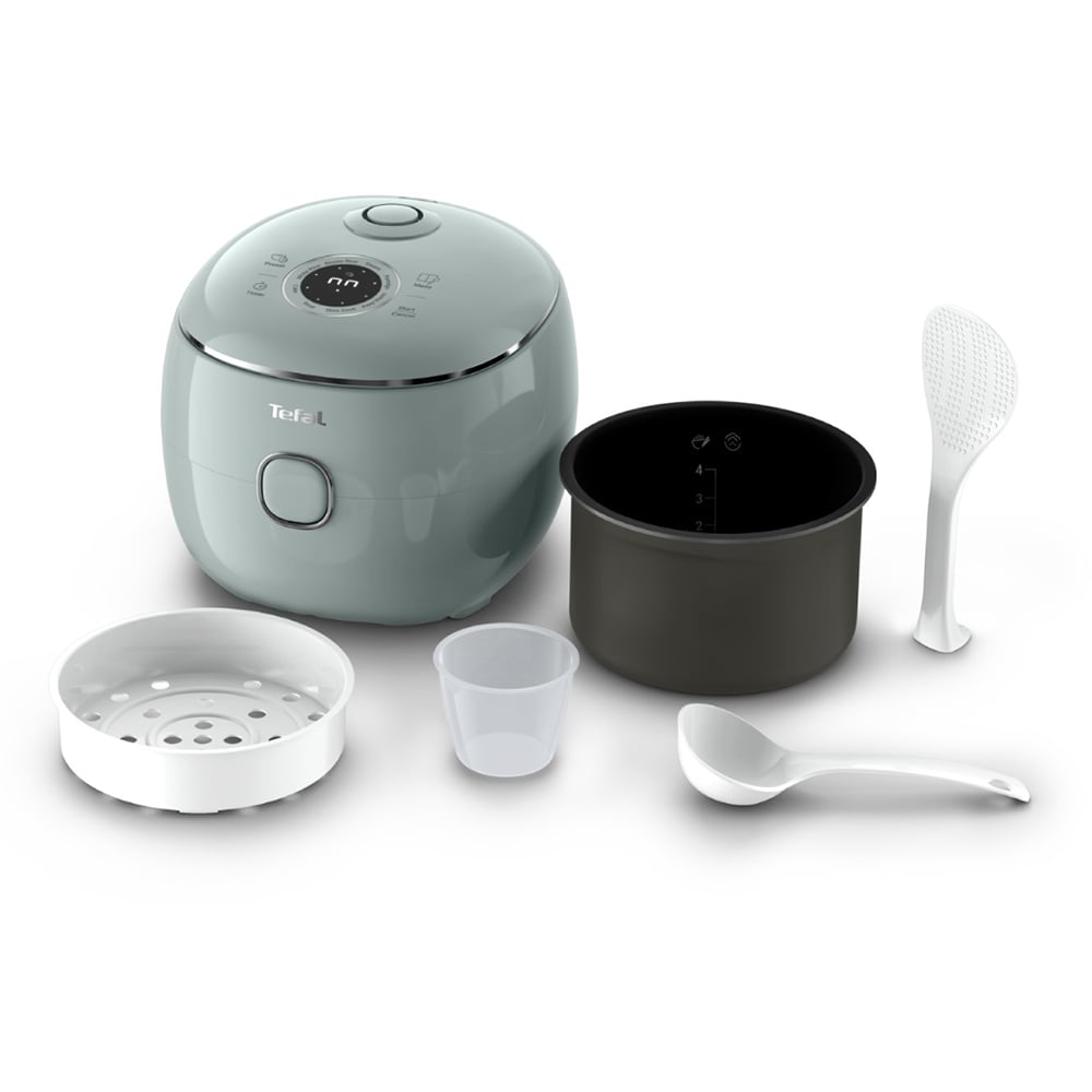 Aparat pentru gatit orez TEFAL Pop RK5354E0, 2l, 350W, 8 programe, gri