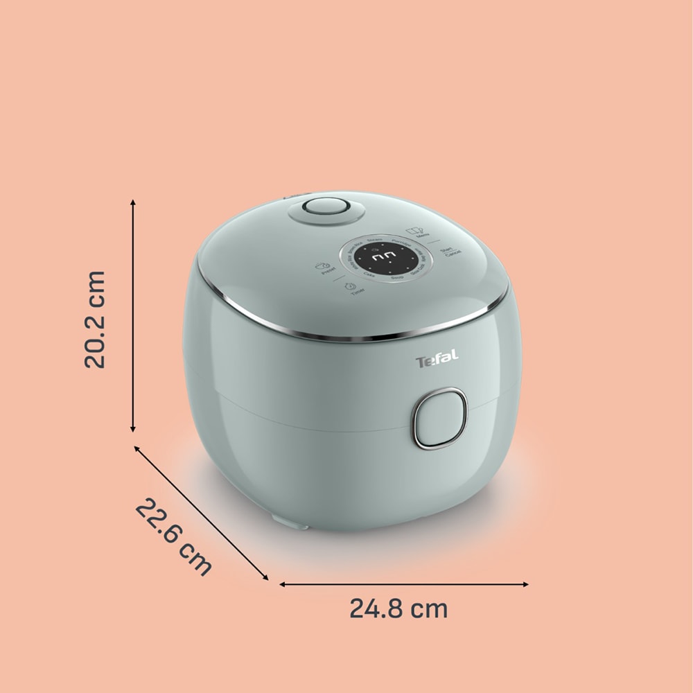 Aparat pentru gatit orez TEFAL Pop RK5354E0, 2l, 350W, 8 programe, gri