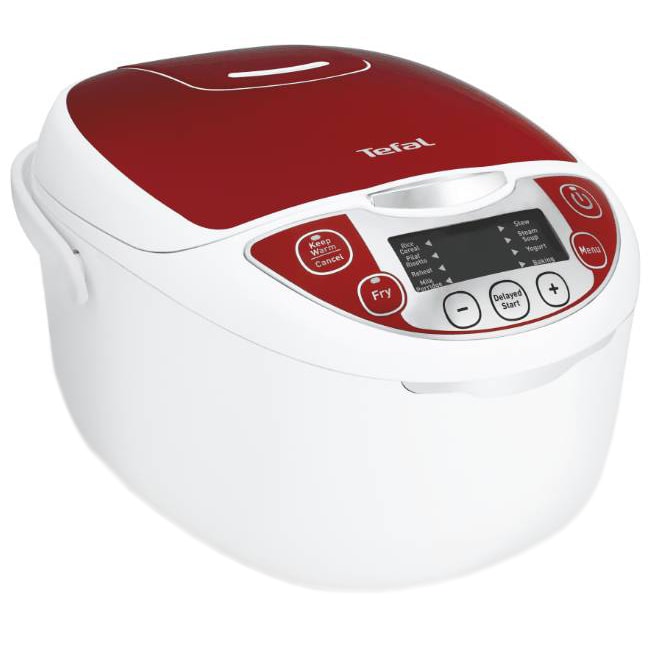 Multicooker TEFAL Fuzzy Logic RK705, 5l, 750W, 10 programe, alb-rosu