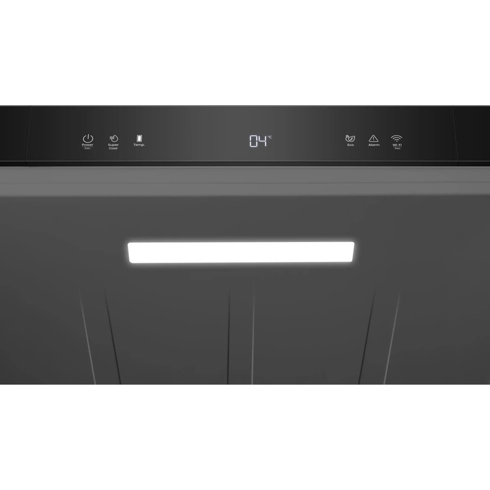 Frigider cu o usa HISENSE RL5K370GSFC, No Frost, 372 l, H 185.6 cm, Clasa C, Wi-Fi, negru