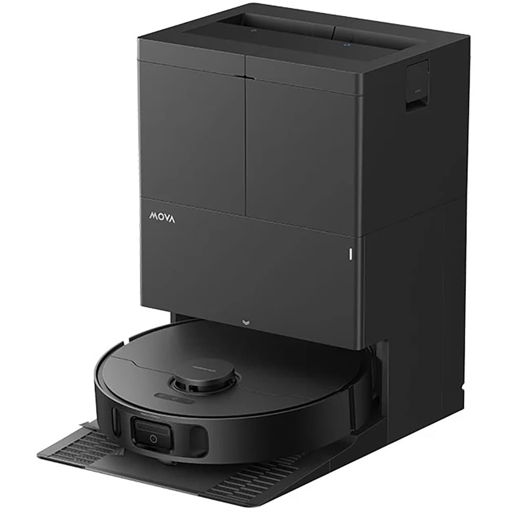 Aspirator robot MOVA E50 Ultra RLE15SEU-BK, 0.3l, autonomie max 200 min, Tehnologie TurboScrub, negru