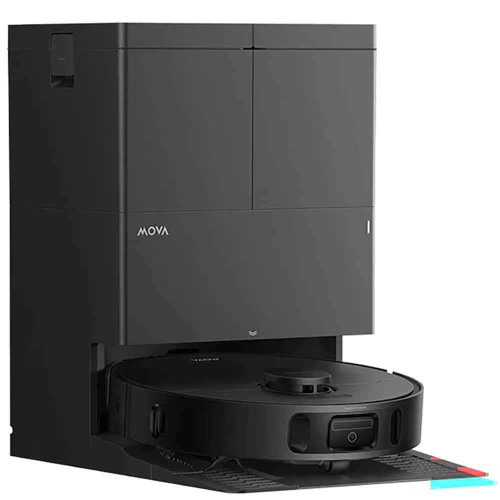 Aspirator robot MOVA E50 Ultra RLE15SEU-BK, 0.3l, autonomie max 200 min, Tehnologie TurboScrub, negru
