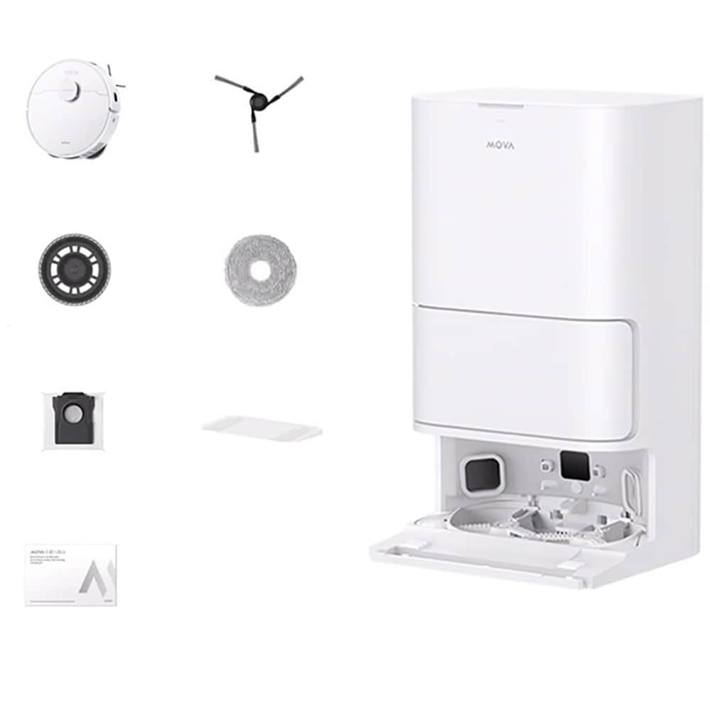 Aspirator robot MOVA E40 Ultra RLE21SE, 0.3l, autonomie max 260 min, alb