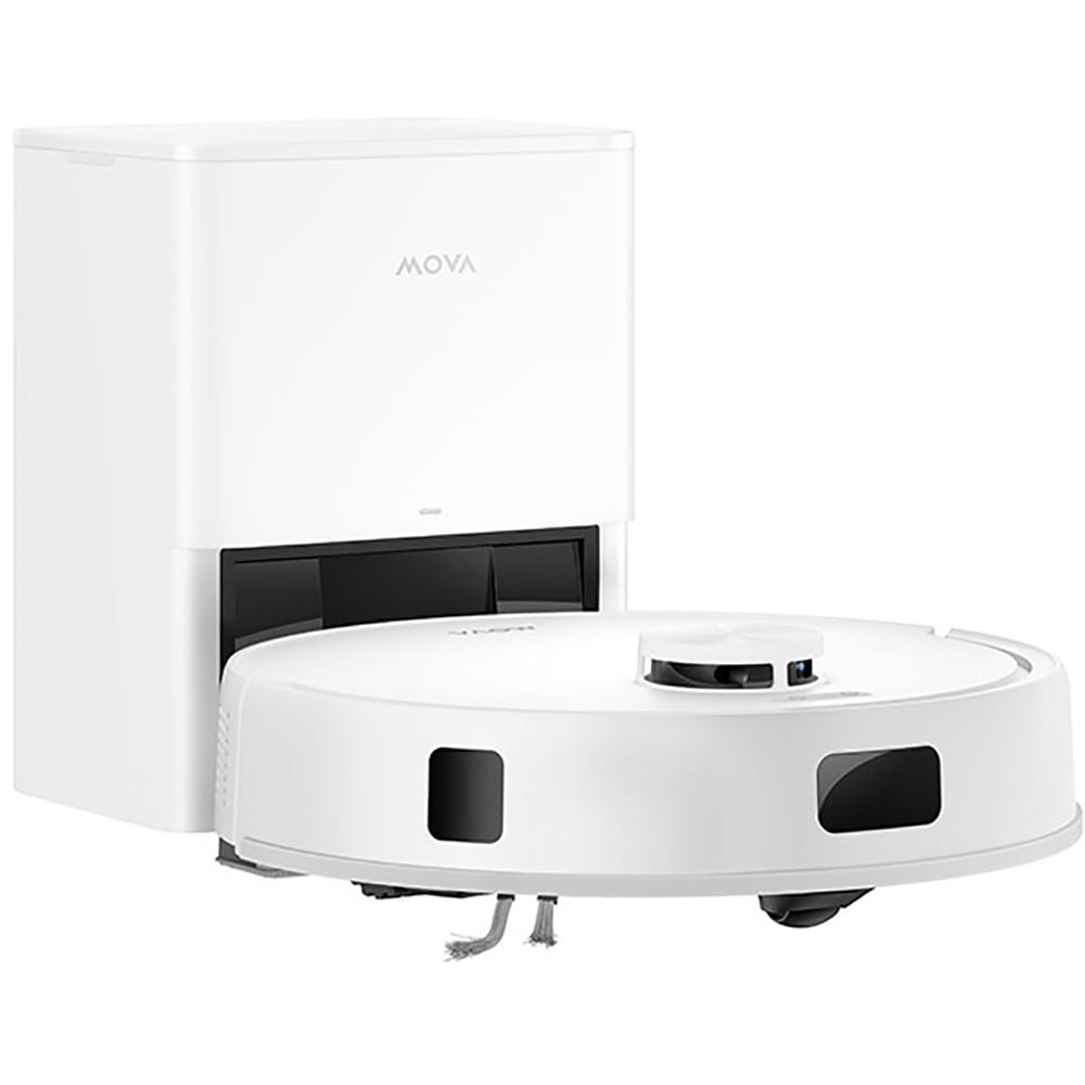 Aspirator robot MOVA E20S Pro Plus RLE23SD, 3.1l, autonomie max 40 min, Tehnologie Smart Pathfinder, alb