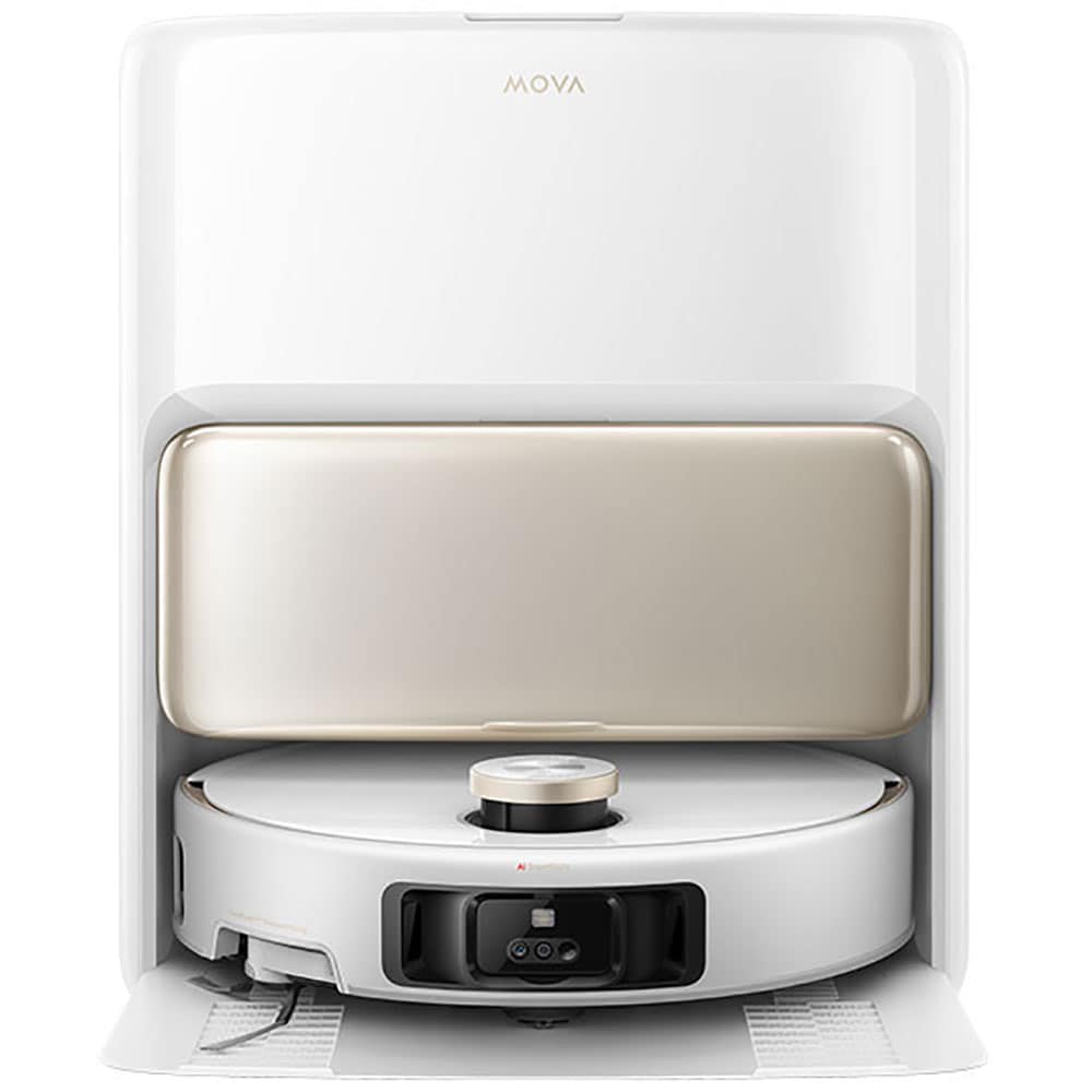 Aspirator robot MOVA V50 Ultra RLV72LE1, 3.2l, autonomie max 220 min, alb-auriu
