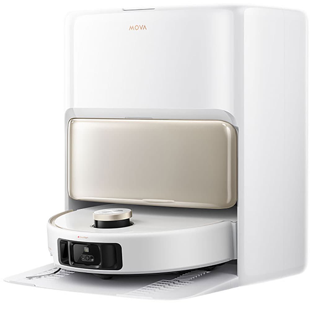 Aspirator robot MOVA V50 Ultra RLV72LE1, 3.2l, autonomie max 220 min, alb-auriu