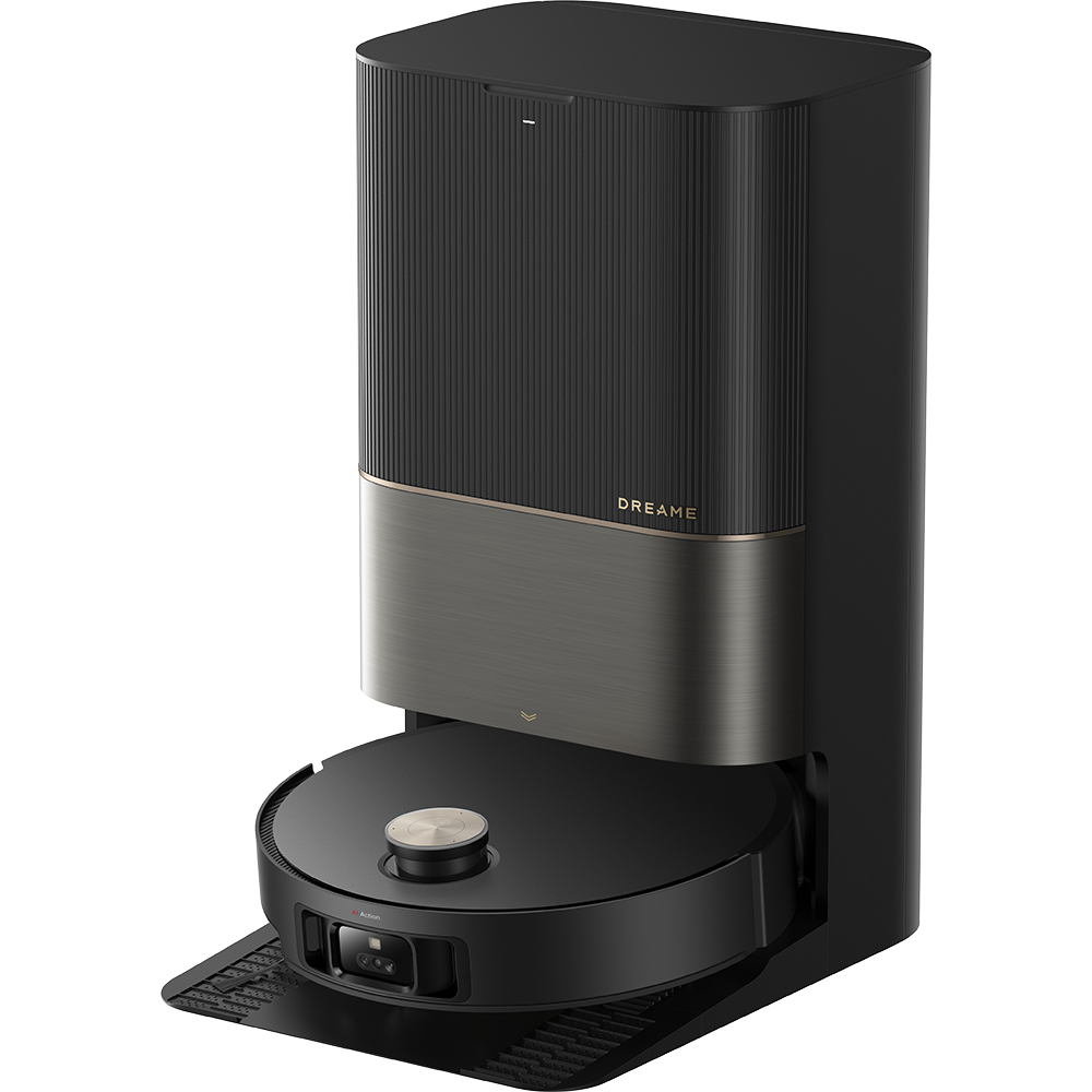 Aspirator robot DREAME X50 Ultra Complete RLX85CE4BK, 0.395l, 14.4V, autonomie max 220 min, Navigare 360, Comanda vocala, negru