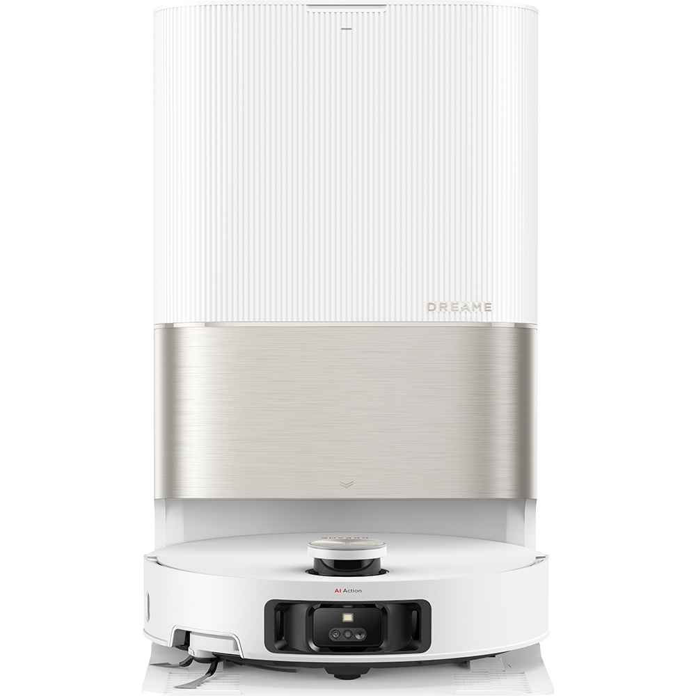 Aspirator robot DREAME X50 Ultra Complete RLX85CE4WH, 0.395l, 14.4V, autonomie max 220 min, Navigare 360, Comanda vocala, alb
