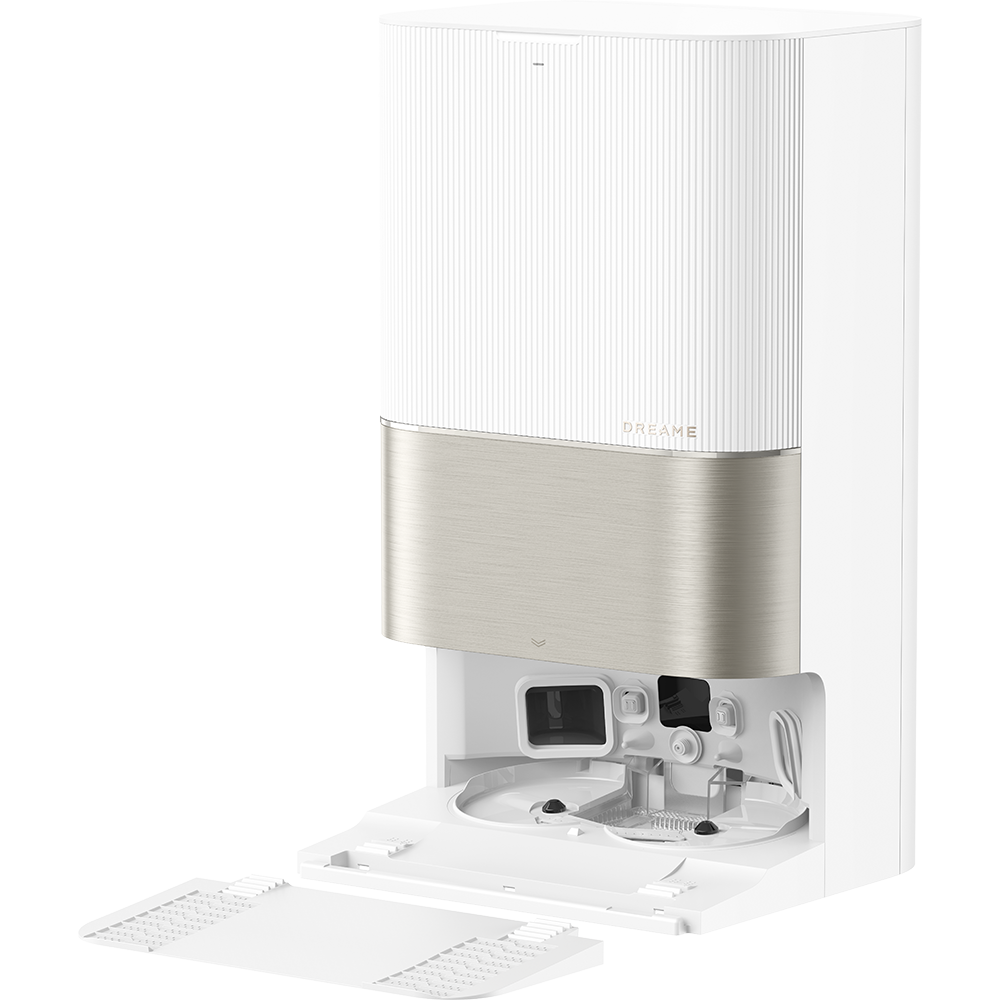 Aspirator robot DREAME X50 Ultra Complete RLX85CE4WH, 0.395l, 14.4V, autonomie max 220 min, Navigare 360, Comanda vocala, alb