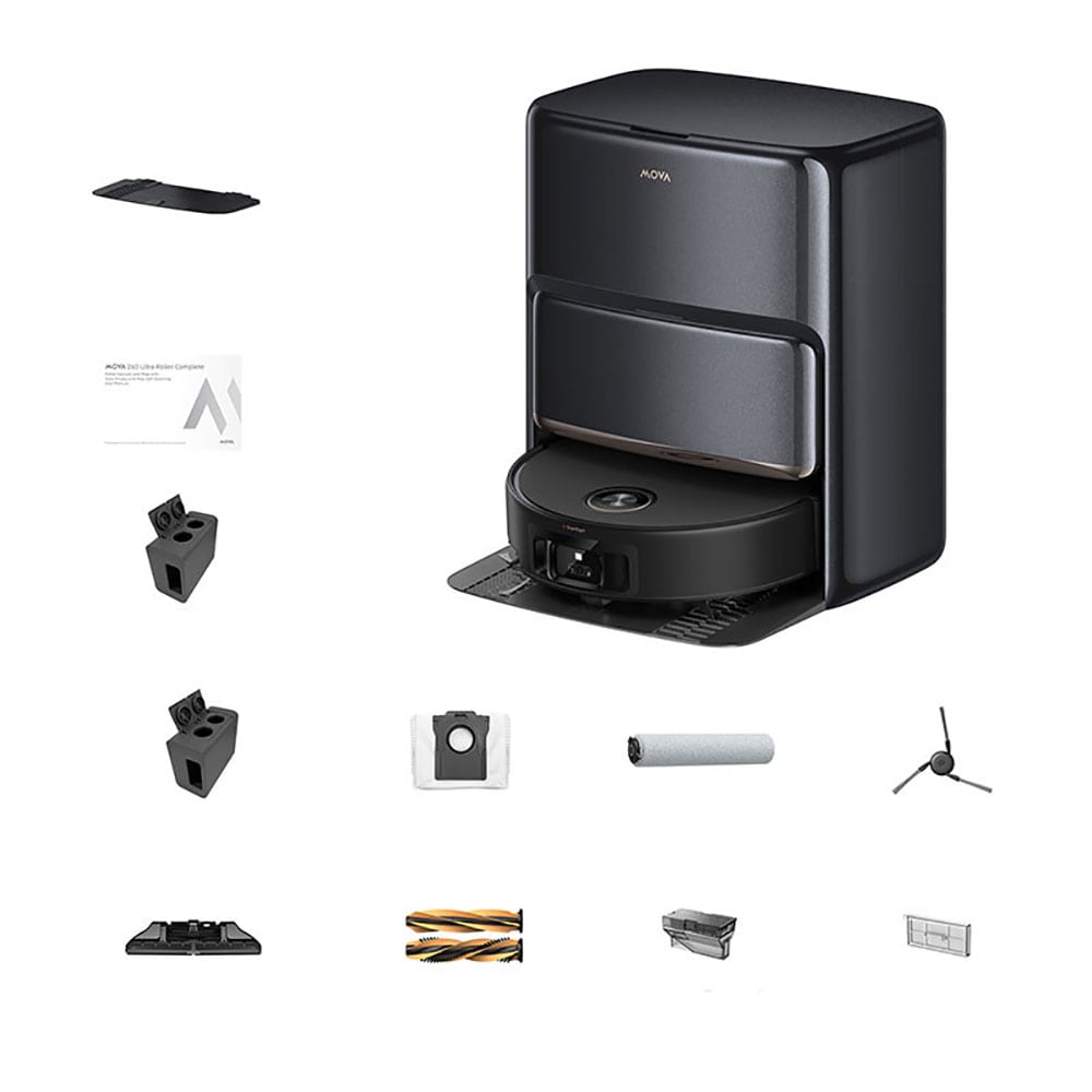 Aspirator robot MOVA Z60 RLZ83CE1, 0.3l, autonomie max 210 min, negru