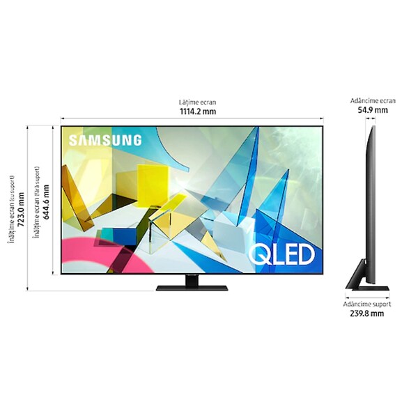 Televizor QLED Smart SAMSUNG 50Q80T, Ultra HD 4K, HDR, 125 cm