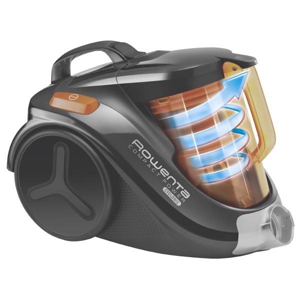 Aspirator fara sac ROWENTA Compact Power Cyclonic RO3753EA, 1.5l, 750W, 79dB, negru-portocaliu