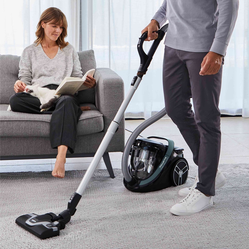 Aspirator fara sac ROWENTA Silence Force Cyclonic RO7961EA, 2.5l, 500W, 59dB, negru-verde