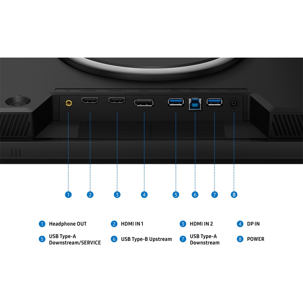 Monitor LED Fast IPS SAMSUNG Odyssey G8 G80HF LS27HG806EFXEN, 27", 5K, 360Hz, FreeSync Premium, G-Sync Compatible, negru